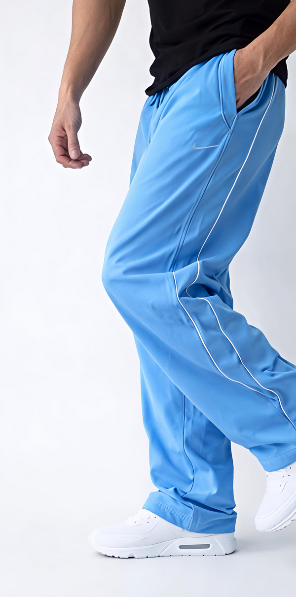 Light Blue Track Joggers – Relaxed Fit